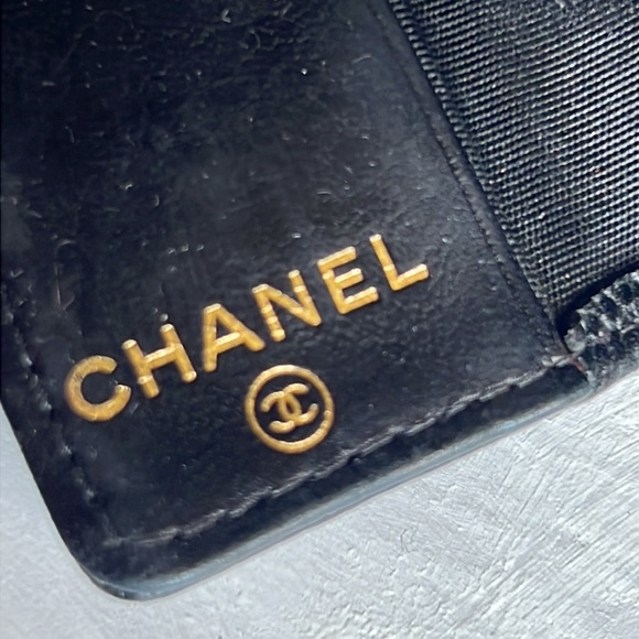 Auth. CHANEL Black Caviar Leather Six Key Holder Case Mini Wallet Case VTG - Picture 7 of 16